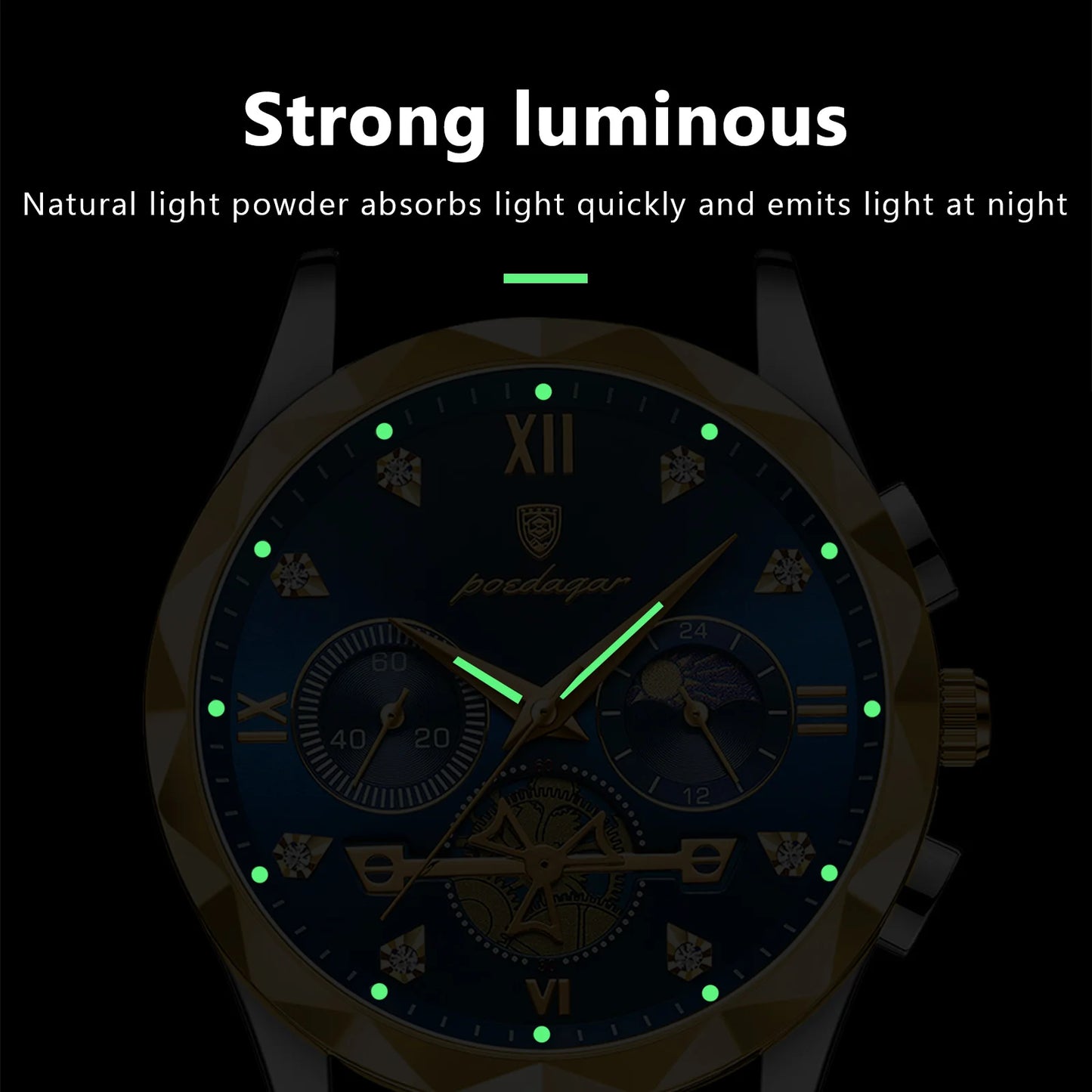 Luxury Man Wristwatch Chronograph Waterproof Luminous Men Watch Stainless Steel High Quality Sport Men's Quartz Watches