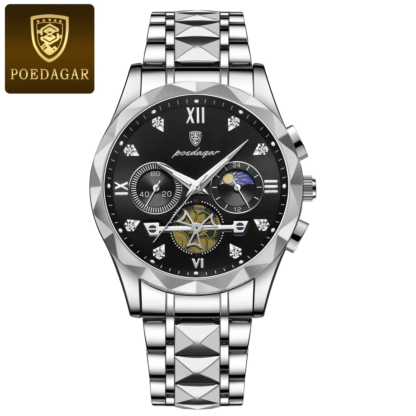 Luxury Man Wristwatch Chronograph Waterproof Luminous Men Watch Stainless Steel High Quality Sport Men's Quartz Watches
