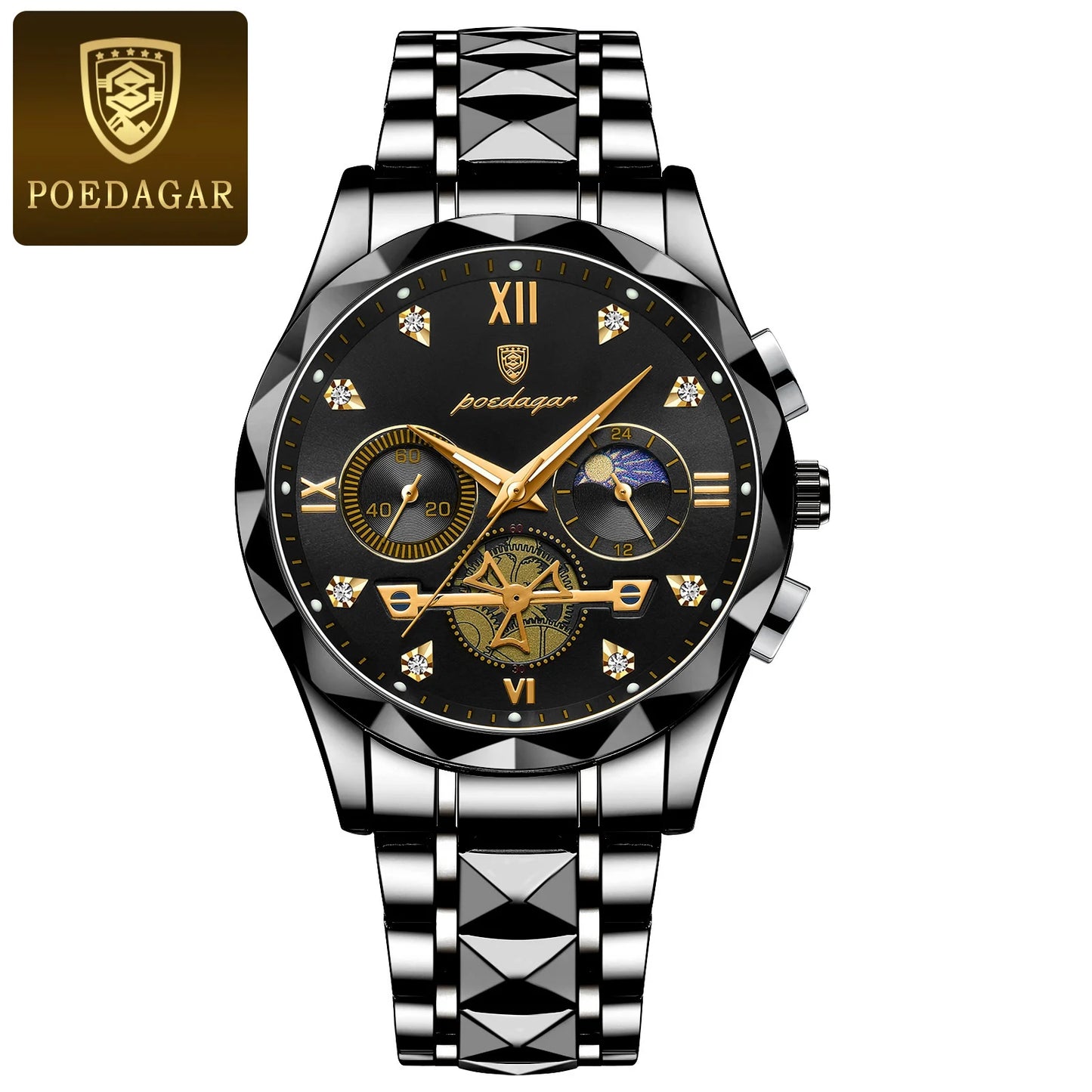 Luxury Man Wristwatch Chronograph Waterproof Luminous Men Watch Stainless Steel High Quality Sport Men's Quartz Watches