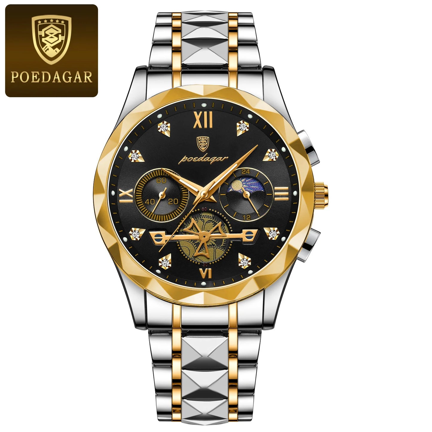 Luxury Man Wristwatch Chronograph Waterproof Luminous Men Watch Stainless Steel High Quality Sport Men's Quartz Watches