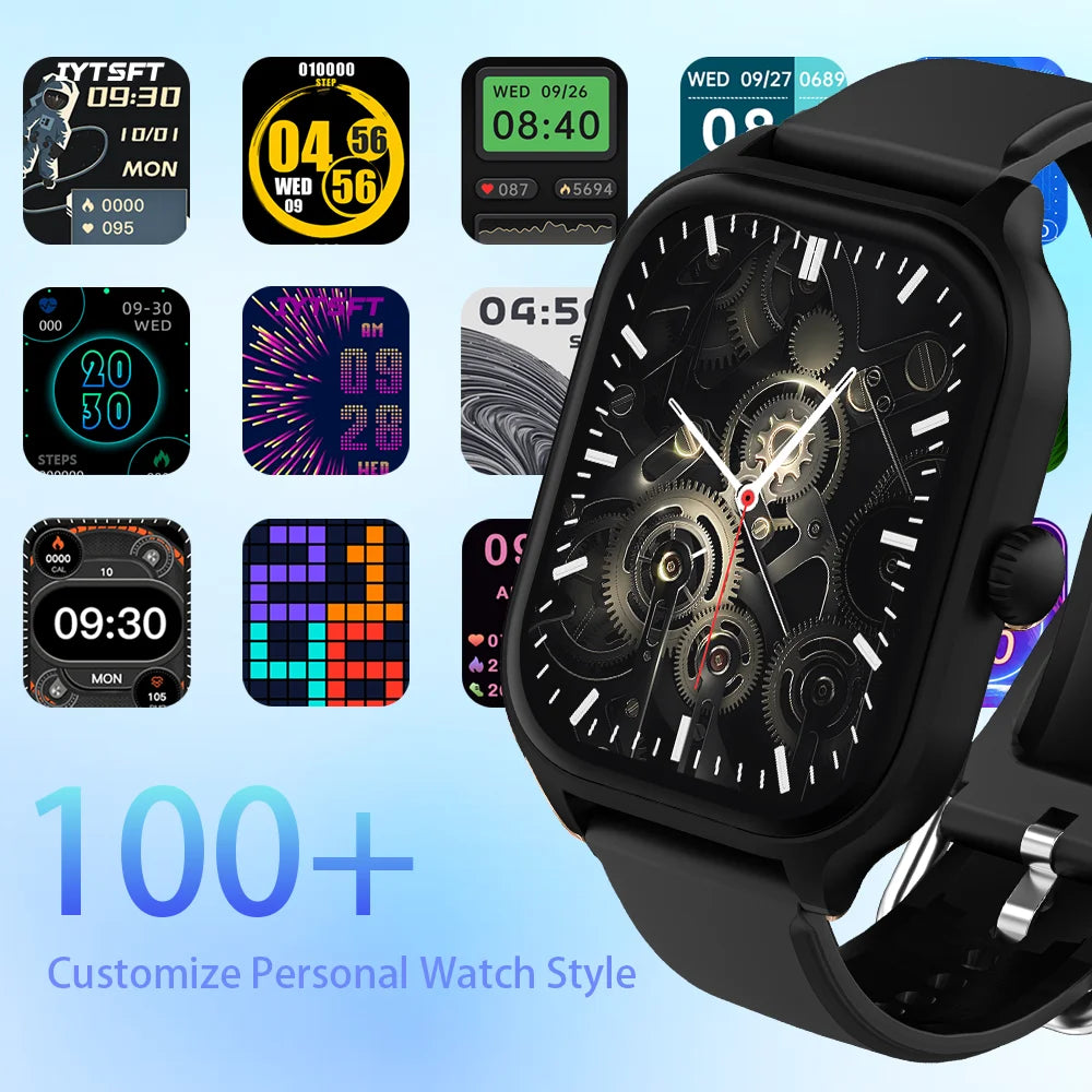 2025 New Fashion Smart Watch Heart Rate Monitor Sports Fitness Watch Waterproof Voice Call Smart Watch for Android IOS