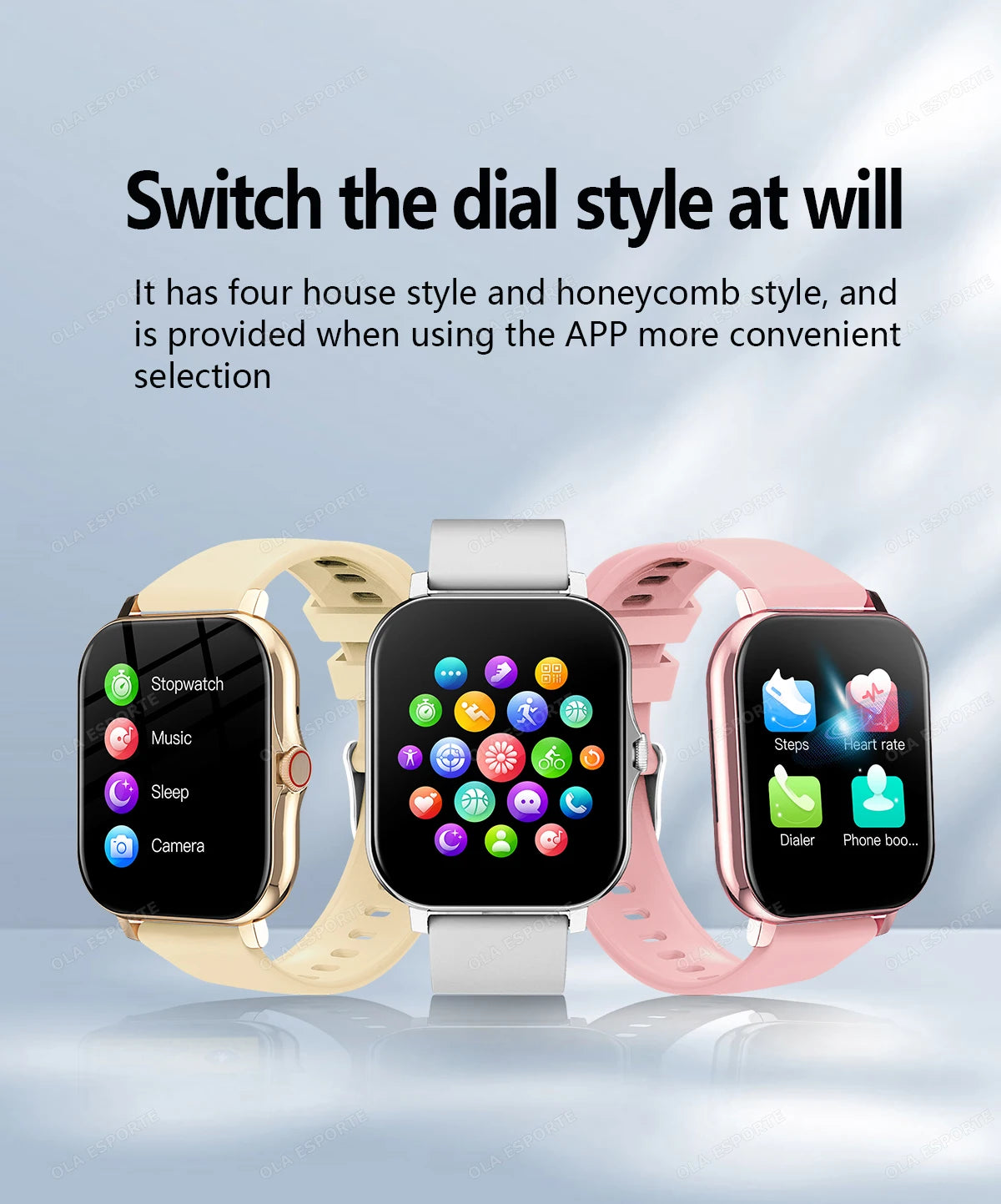 Smart watch, wireless calling /dial, multi -Sport mode, calling reminder and rejection, SMS reminder, for iPhone/Andriod